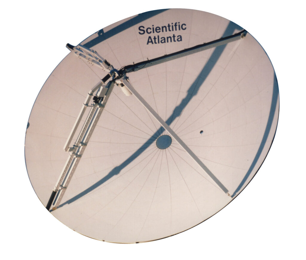 Scientific Atlanta made the big dishes that sent and received data from satellites.